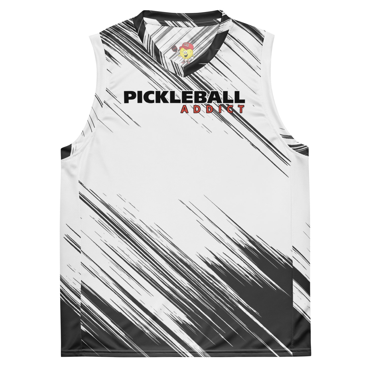 Pickleball Addict Black White Jersey